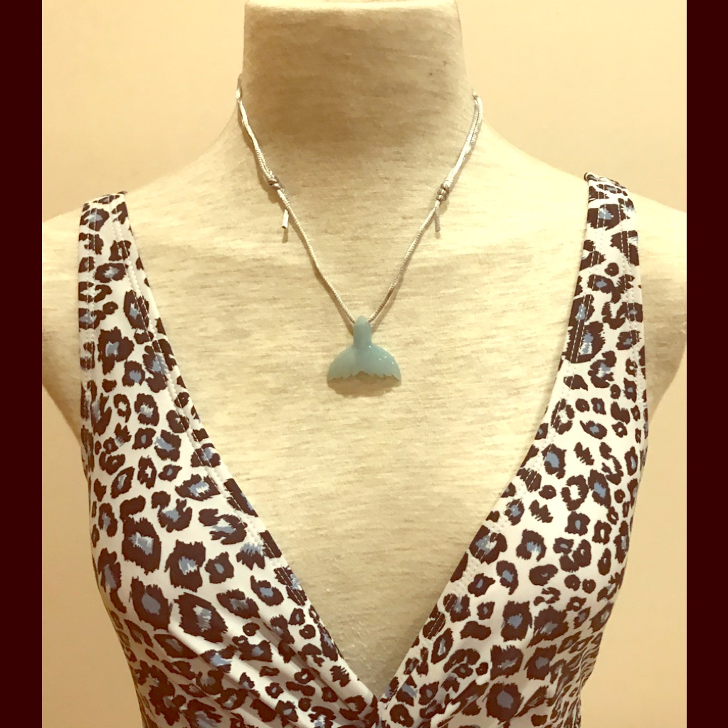 Mermaid Tale Amazonite Silk Pendant Necklace Nwot 32$